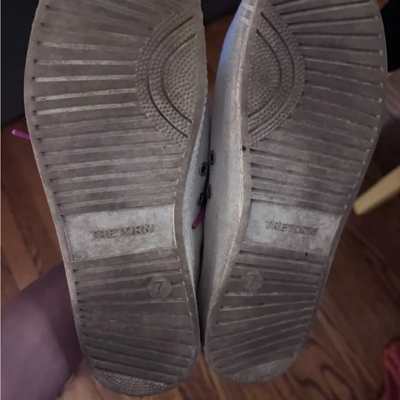 TRETORN Women's Nylite Plus Sneakers, White/Fuchsia/Floral Sz 7 - Picture 8 of 8